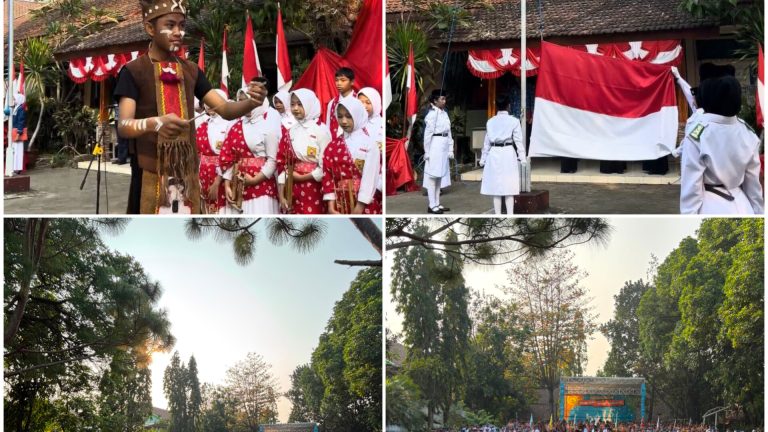SMPN 15 Malang Gelar Upacara HUT ke-81 RI ala Istana Negara